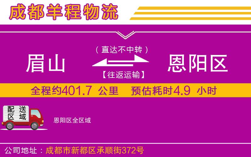 眉山到恩陽區物流公司