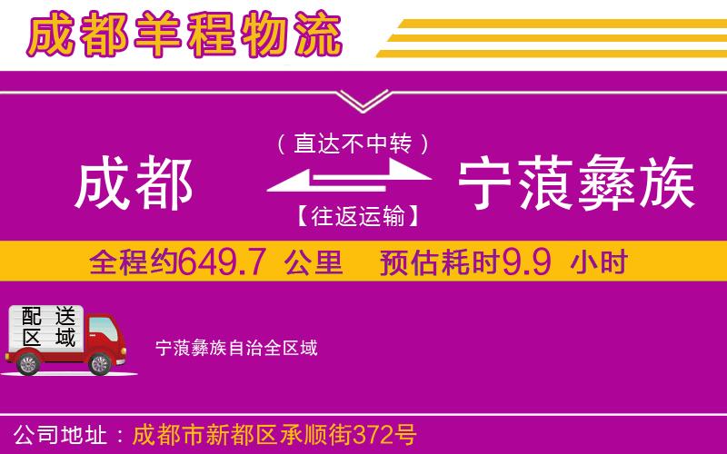 成都到寧蒗彝族自治貨運公司