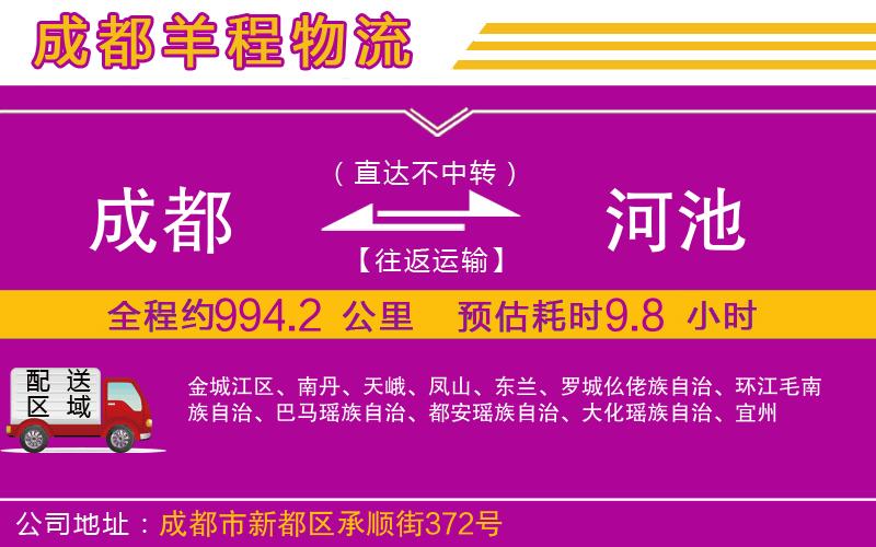 成都到河池貨運專線