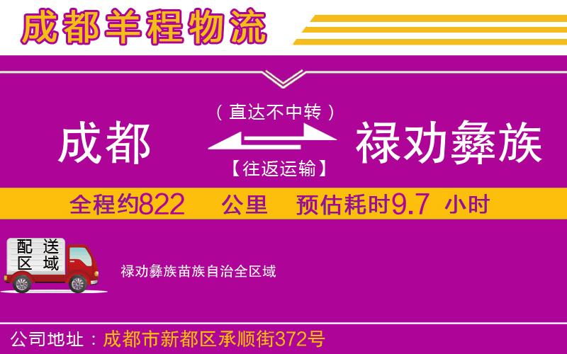 成都到祿勸彝族苗族自治貨運專線