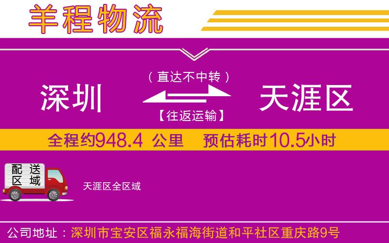 深圳到天涯區貨運公司