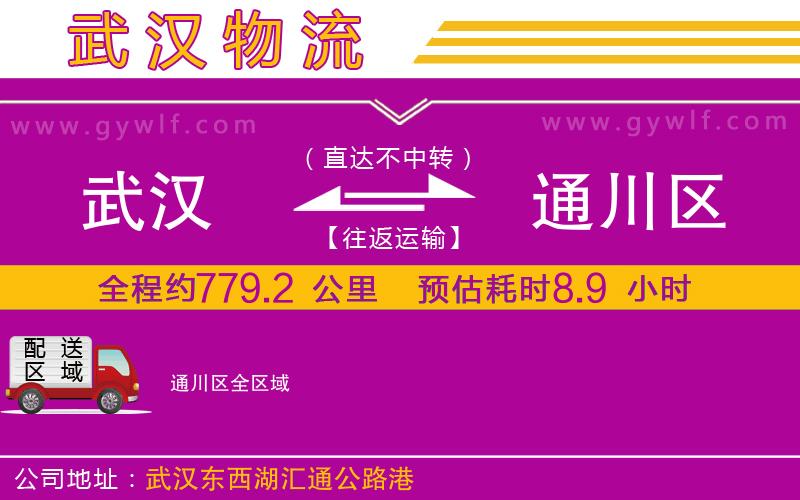 武漢到通川區貨運公司