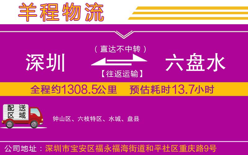 深圳到六盤水貨運公司