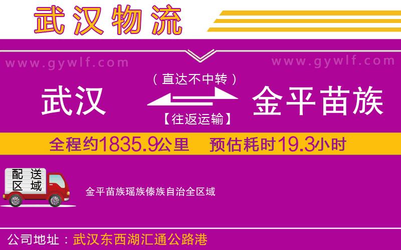 武漢到金平苗族瑤族傣族自治貨運公司