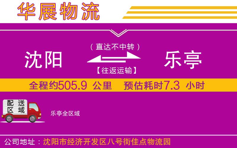 沈陽到樂亭物流專線