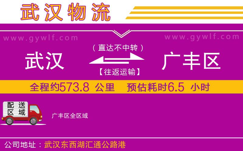 武漢到廣豐區貨運公司