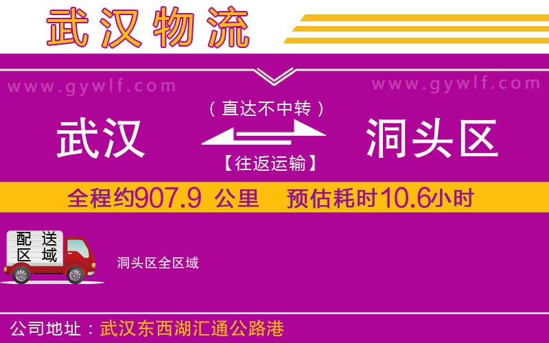 武漢到洞頭區貨運公司