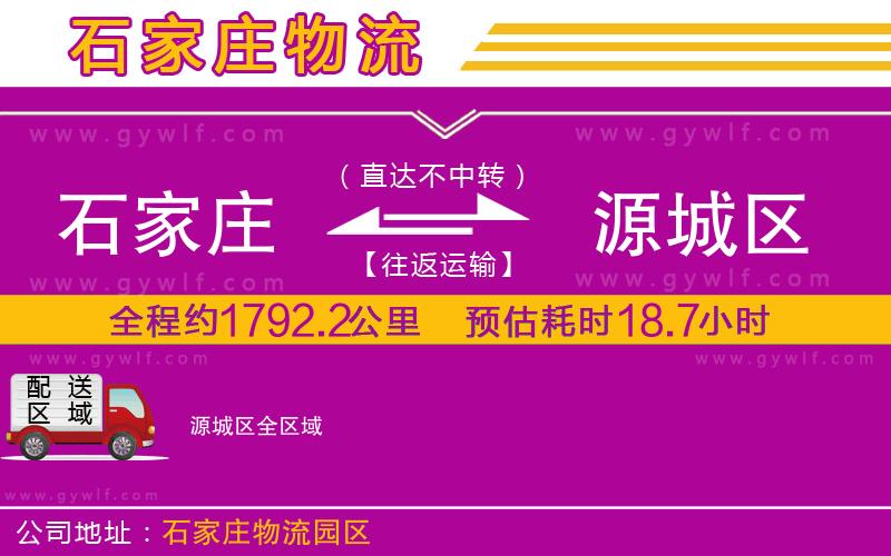 石家莊到源城區物流公司