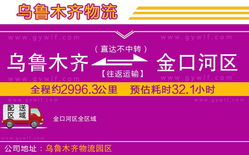 烏魯木齊到金口河區物流公司