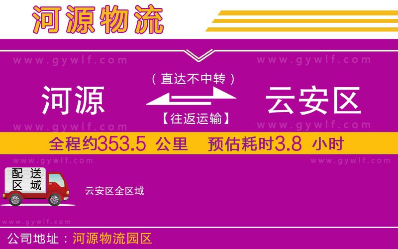 河源到云安區物流公司