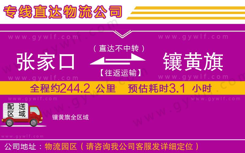 張家口到鑲黃旗物流公司