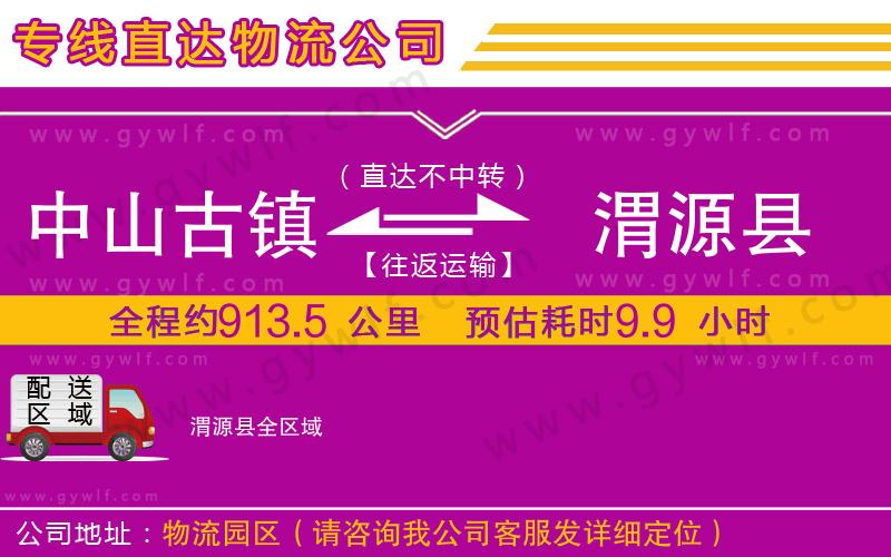 中山古鎮到渭源縣物流公司