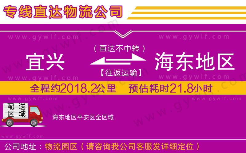 宜興到海東地區平安區物流公司