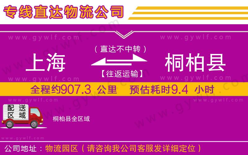 上海到桐柏縣貨運公司