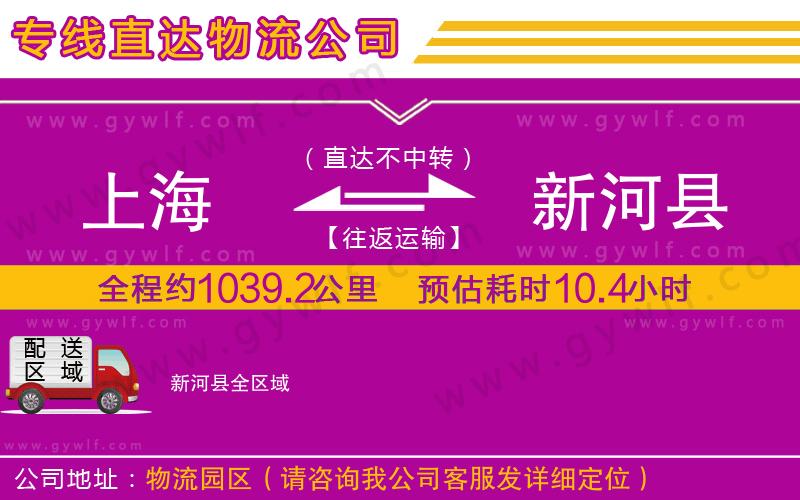 上海到新河縣貨運專線