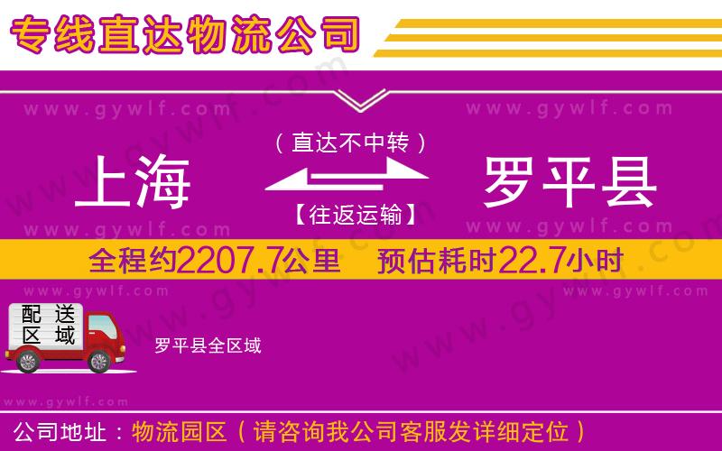 上海到羅平縣貨運專線