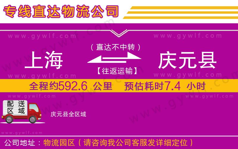 上海到慶元縣貨運專線