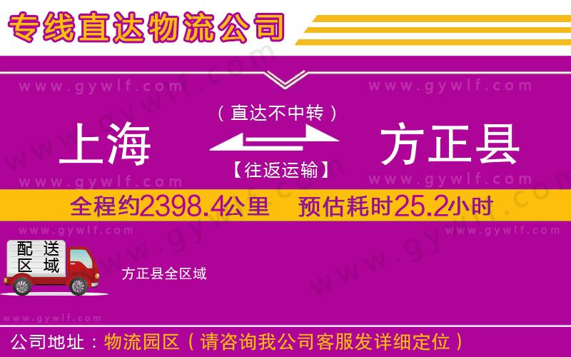 上海到方正縣貨運專線