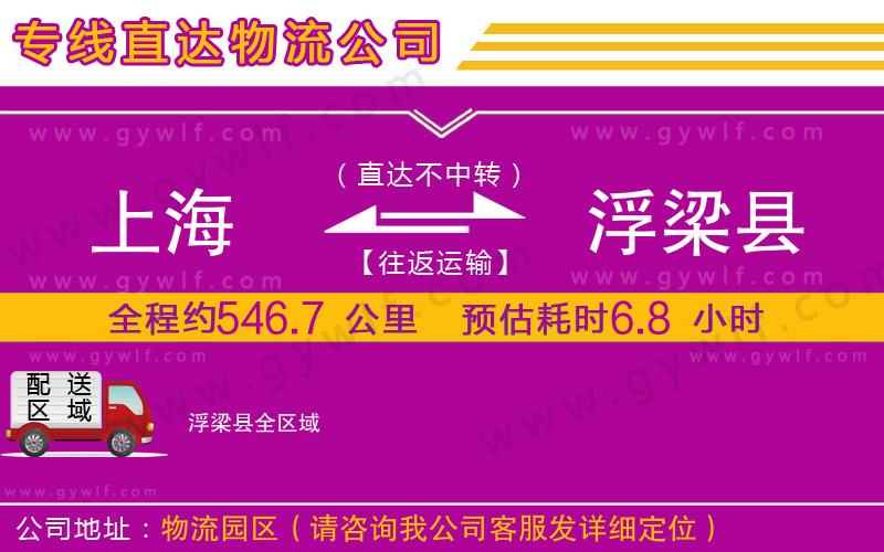 上海到浮梁縣貨運專線