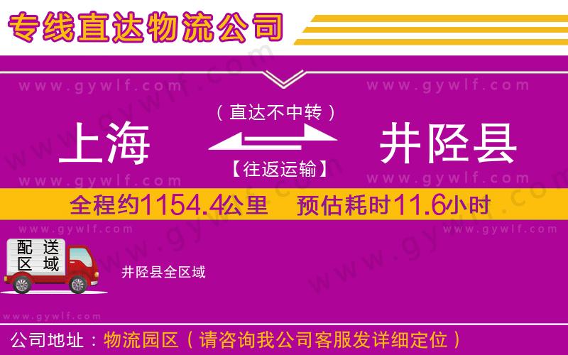 上海到井陘縣貨運專線