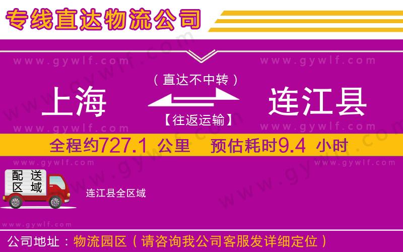 上海到連江縣貨運專線