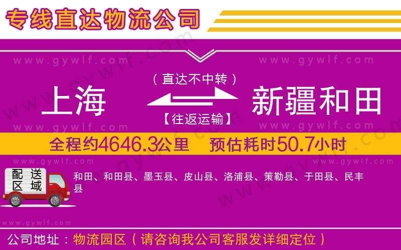 上海到新疆和田地區貨運專線