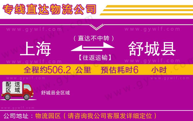 上海到舒城縣貨運專線