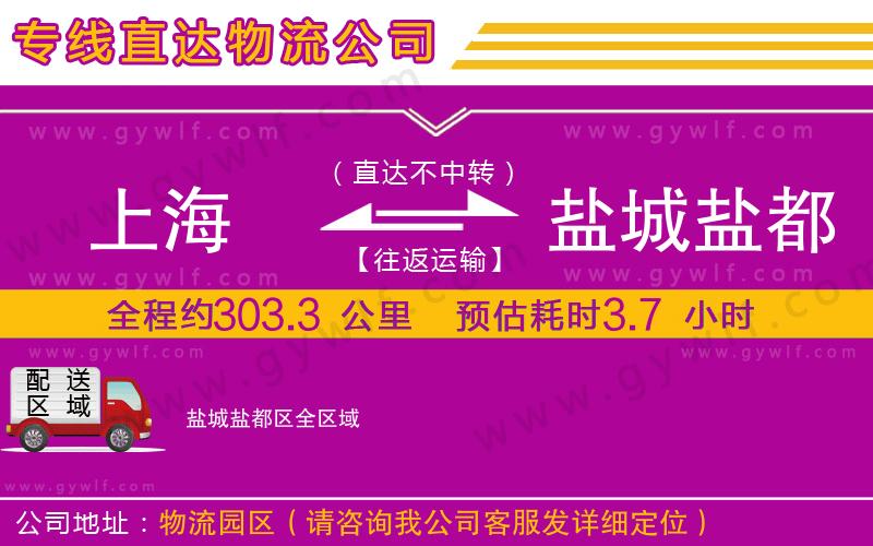 上海到鹽城鹽都區貨運公司