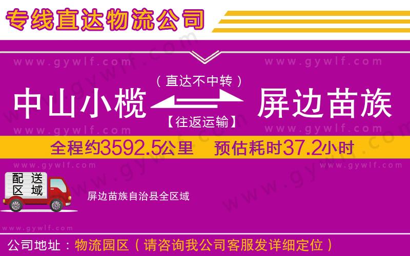 中山小欖到屏邊苗族自治縣物流公司