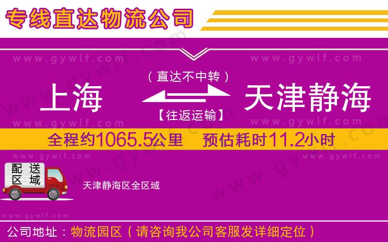 上海到天津靜海區貨運專線