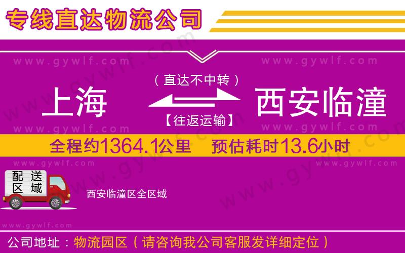 上海到西安臨潼區貨運專線