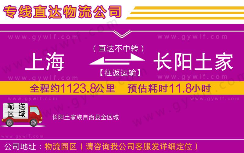 上海到長陽土家族自治縣貨運專線