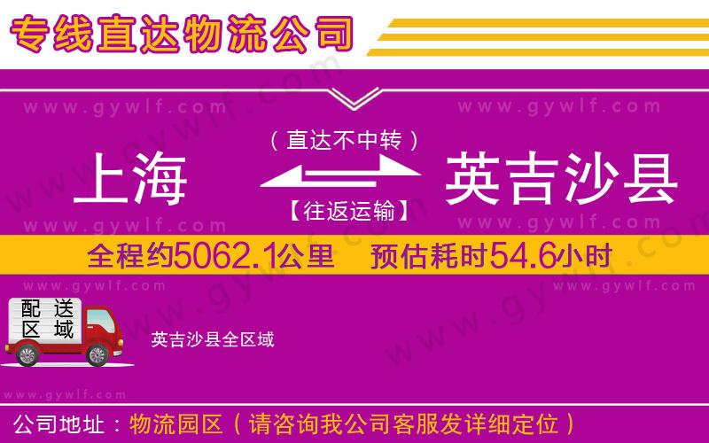 上海到英吉沙縣貨運專線